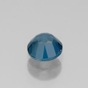 Topacio azul natural de 0,63 ct, corte redondo, VVS-VS
