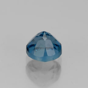 Topacio azul natural de 0,81 ct, corte redondo, VVS-VS