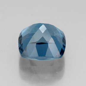 Topacio azul natural de 3,03 ct, corte cojín, VS
