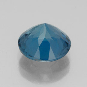 Topacio azul natural de 3,07 ct, corte redondo, VVS-VS