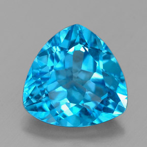 Topacio azul natural de 2,65 ct, trillón, VVS