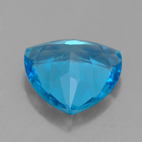 Topacio azul natural de 2,65 ct, trillón, VVS