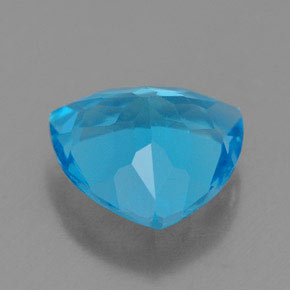 Topacio azul natural de 2,73 ct, trillón, VVS