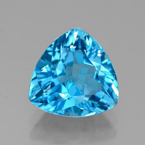 Topacio azul natural de 2,67 ct, trillón, VVS