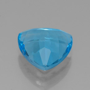 Topacio azul natural de 2,67 ct, trillón, VVS