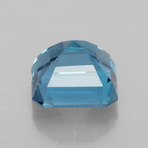 Topacio azul natural de 2,25 ct, corte esmeralda, VVS-VS