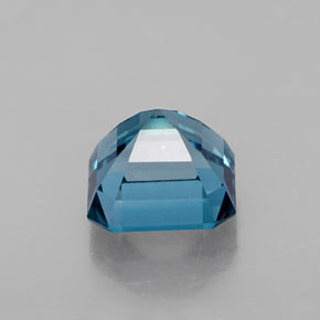 Topacio azul natural de 2,47 ct, corte esmeralda, VS