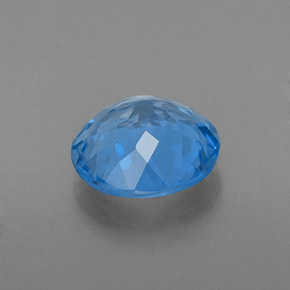 Topacio azul natural de 2,14 ct, corte redondo, VS-SI