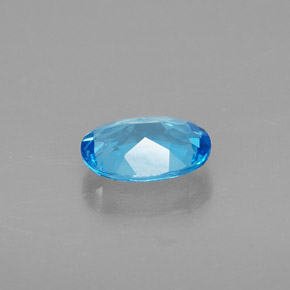 Topacio azul natural de 1,48 ct, corte óvalo, VVS-VS