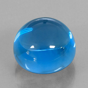Topacio azul natural de 11,09 ct, corte redondo, transparente