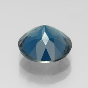 Topacio azul natural de 3,08 ct, corte redondo, VVS