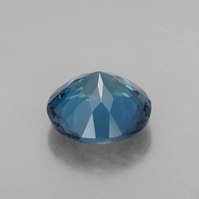 Topacio azul natural de 3,21 ct, corte redondo, VS