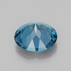 Topacio azul natural de 2,54 ct, corte redondo, VVS-VS