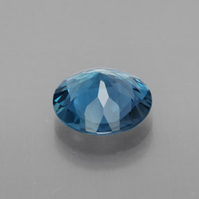 Topacio azul natural de 2,20 ct, corte redondo, VVS-VS