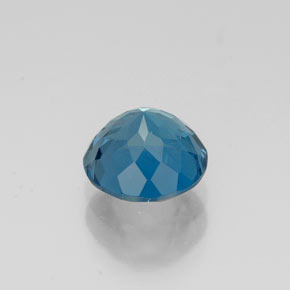 Topacio azul natural de 1,70 ct, corte redondo, VS