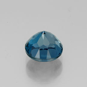 Topacio azul natural de 1,93 ct, corte redondo, VVS