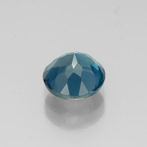 Topacio azul natural de 1,64 ct, corte redondo, VVS