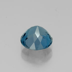 Topacio azul natural de 1,73 ct, corte redondo, VVS