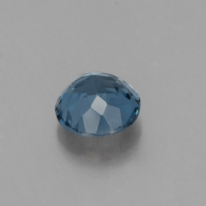 Topacio azul natural de 1,12 ct, corte redondo, VVS-VS