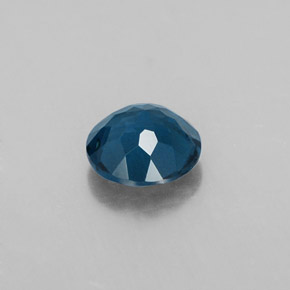 Topacio azul natural de 0,93 ct, corte redondo, VVS-VS