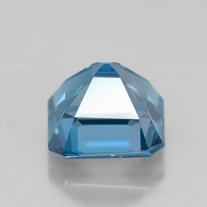Topacio azul natural de 1,93 ct, corte esmeralda, VVS