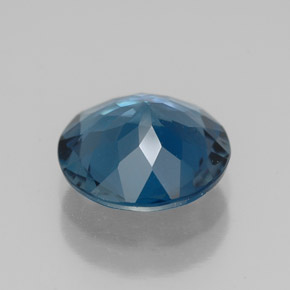 Topacio azul natural de 2,61 ct, corte redondo, VVS