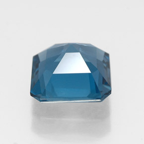 Topacio azul natural de 1,78 ct, corte esmeralda, VVS