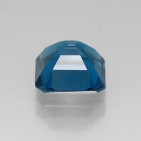 Topacio azul natural de 1,87 ct, corte esmeralda, VVS