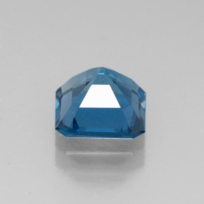 Topacio azul natural de 1,61 ct, corte esmeralda, VVS-VS