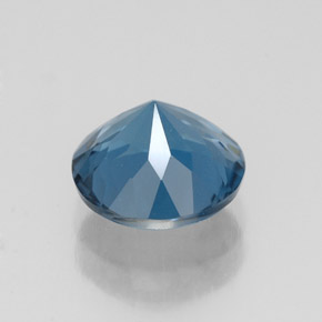 Topacio azul natural de 2,36 ct, corte redondo, VVS