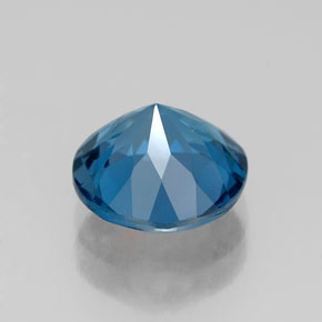 Topacio azul natural de 2,40 ct, corte redondo, VVS