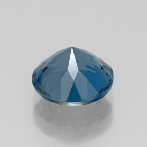 Topacio azul natural de 2,50 ct, corte redondo, VS