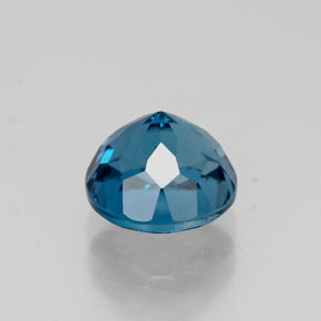 Topacio azul natural de 1,94 ct, corte redondo, VS