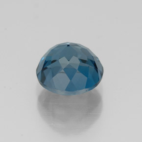Topacio azul natural de 2,00 ct, corte redondo, VVS-VS