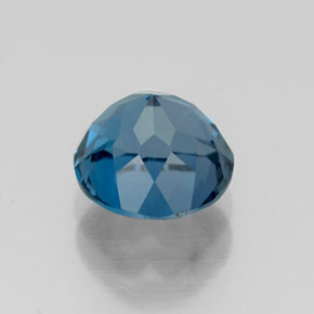Topacio azul natural de 1,90 ct, corte redondo, VVS-VS