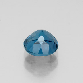 Topacio azul natural de 1,06 ct, corte redondo, VVS