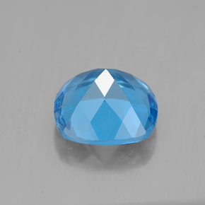 Topacio azul natural de 2,53 ct, corte cojín, VS