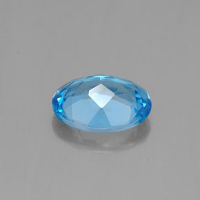 Topacio azul natural de 1,49 ct, corte óvalo, VVS