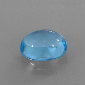 Topacio azul natural de 4,09 ct, corte óvalo, transparente