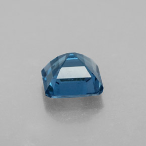 Topacio azul natural de 1,40 ct, corte esmeralda, VVS-VS