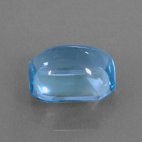Topacio azul natural de 3,90 ct, corte esmeralda, transparente