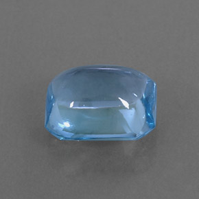 Topacio azul natural de 3,08 ct, corte esmeralda, transparente