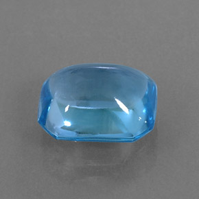 Topacio azul natural de 3,45 ct, corte esmeralda, transparente