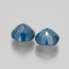 Gemas de topacio azul natural de  ct, corte redondo, VVS-VS