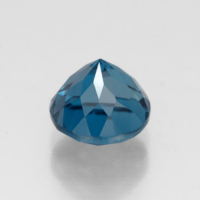 Topacio azul natural de 2,14 ct, corte redondo, VS