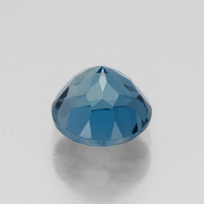Topacio azul natural de 1,83 ct, corte redondo, VVS-VS