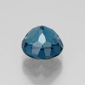 Topacio azul natural de 1,98 ct, corte redondo, VVS