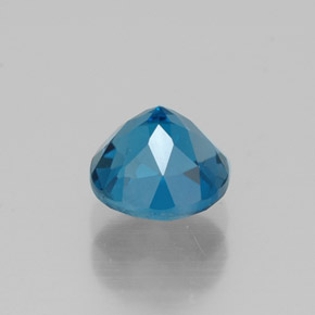 Topacio azul natural de 1,21 ct, corte redondo, VVS