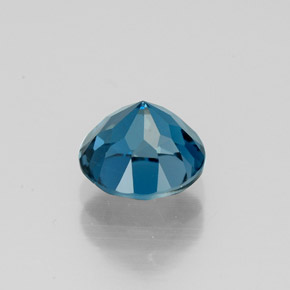 Topacio azul natural de 1,78 ct, corte redondo, VS