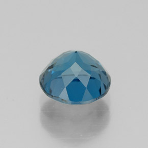 Topacio azul natural de 1,85 ct, corte redondo, VVS-VS